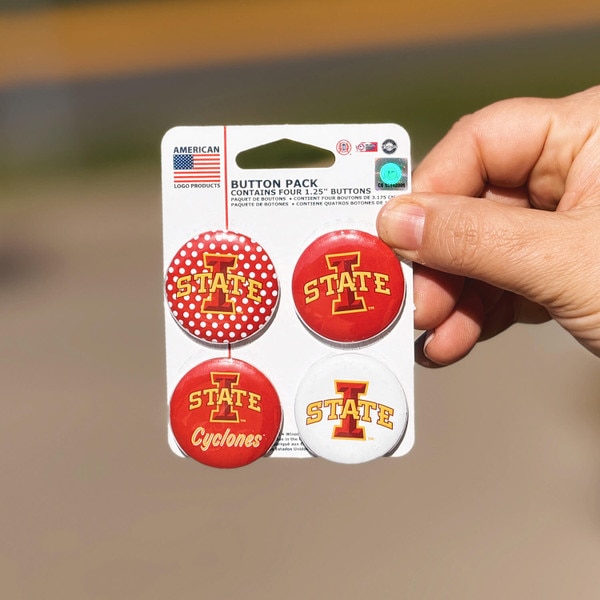 Wincraft Iowa State Button 4 Pack front